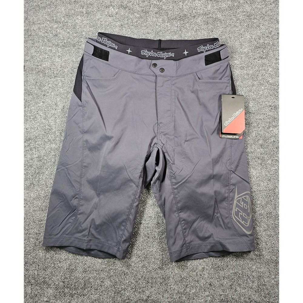 Troy Lee Designs Men's Cycling Flowline Shorts With Liner Size 36 Charcoal Gray